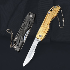 No. 23 Surgical Blade Stainless Steel Folding Scalpel Medical Folding Cutter Utility Knife UD408792